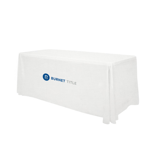 White 6 foot Table Throw-Burnet Title