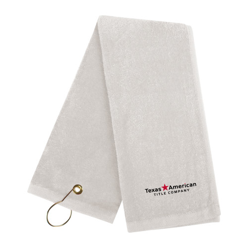 White Golf Towel-TATCO