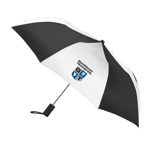42 Inch Slim Stick Black/White Umbrella-Guardian Transfer Vertical