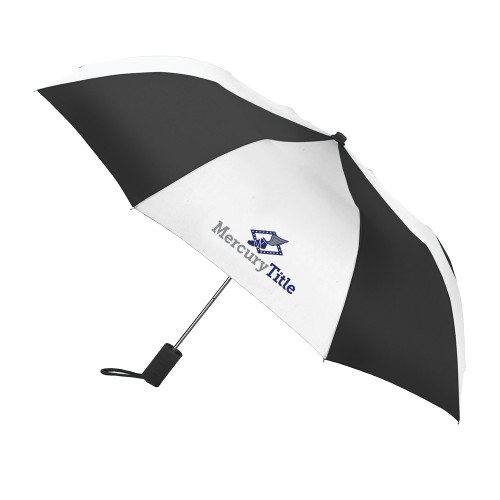 42 Inch Slim Stick Black/White Umbrella-Mercury Title