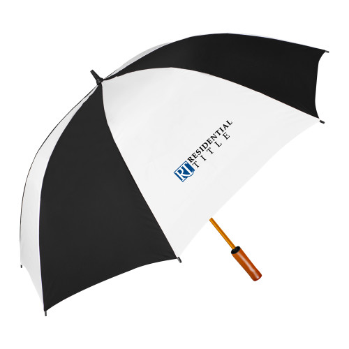 64 Inch Black/White Umbrella-Residential Title Agency