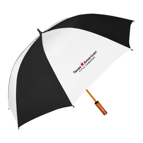 64 Inch Black/White Umbrella-TATCO