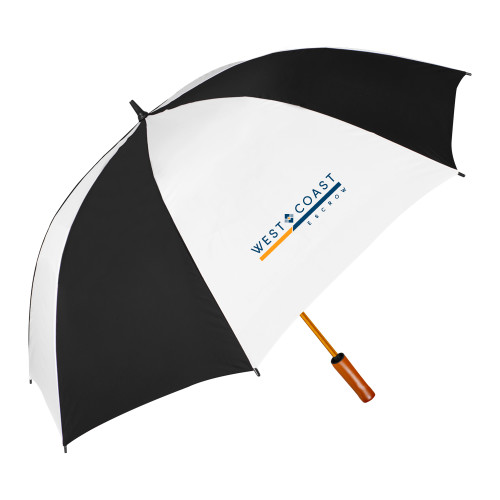64 Inch Black/White Umbrella-West Coast Escrow Horizontal