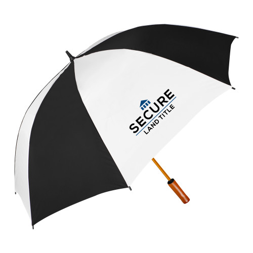 64 Inch Black/White Umbrella-Secure Land Title