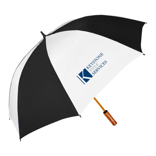 64 Inch Black/White Umbrella-Keystone Title Services