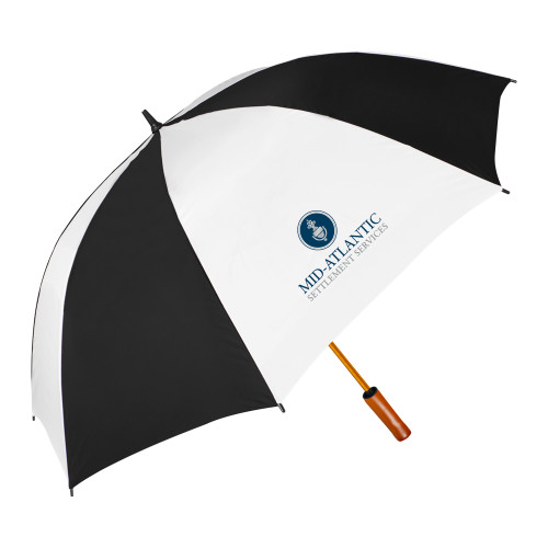 64 Inch Black/White Umbrella-Mid-Atlantic Settlement Services