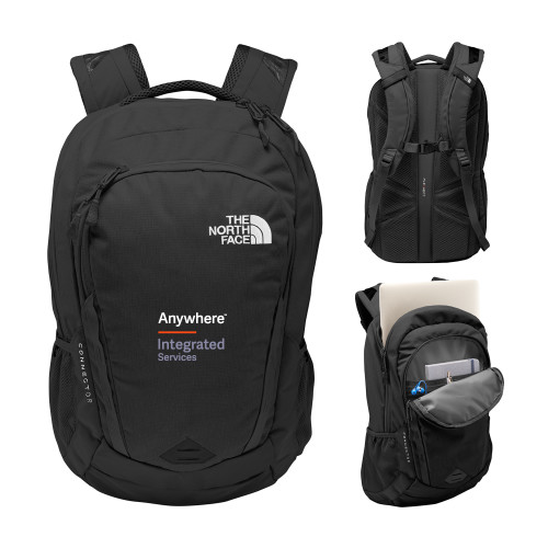 The North Face Black Connector Backpack-Anywhere Integrated Services Vertical