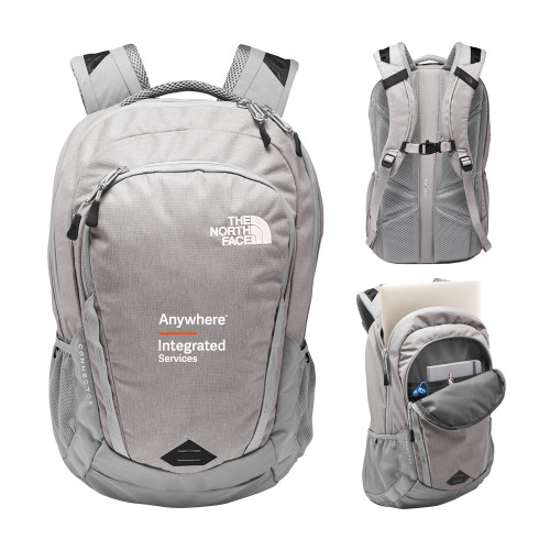 The North Face Grey Connector Backpack-Anywhere Integrated Services Vertical