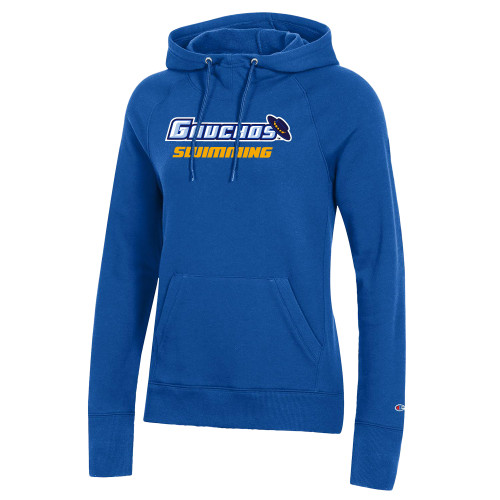  Champion Womens Royal Pull Over Hood - Swimming UCSB