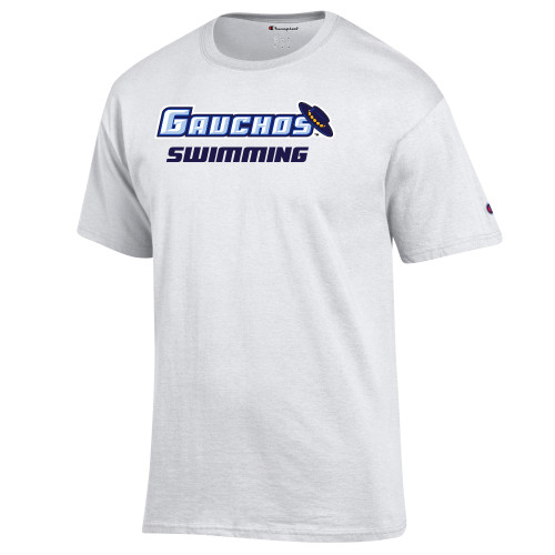  Champion White T Shirt - Swimming UCSB