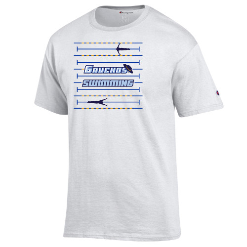  Champion White T Shirt - Swimming Lanes