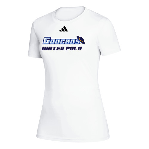  Adidas Womens White Creator Performance Tee - Water Polo - USCB - Adidas