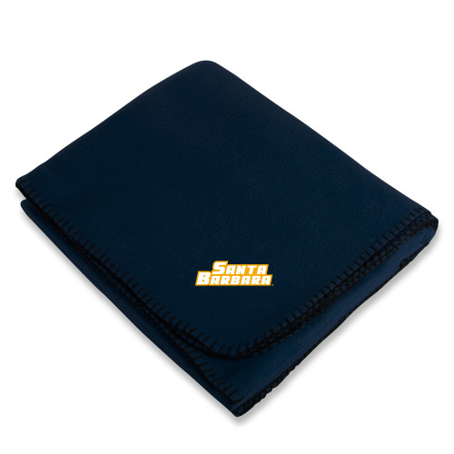  Navy Arctic Fleece Blanket - Santa Barbara Wordmark Embroidery