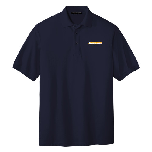  Navy Silk Touch Polo - Gauchos Wordmark Embroidery