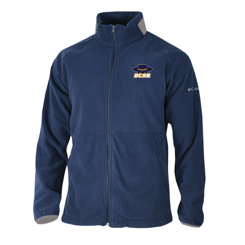  Columbia Navy Everest Ridge Fleece Full Zip Jacket - Athletic Mark Embroidery
