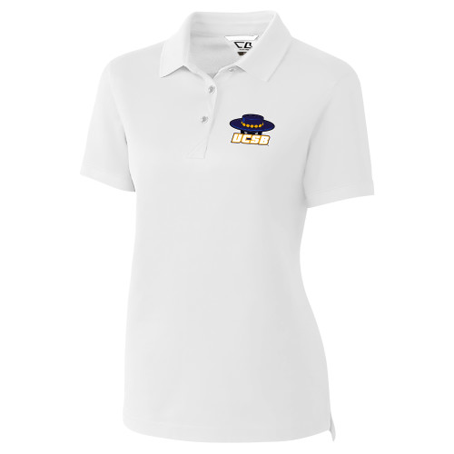  C&B Womens White Advantage Polo - Athletic Mark Embroidery