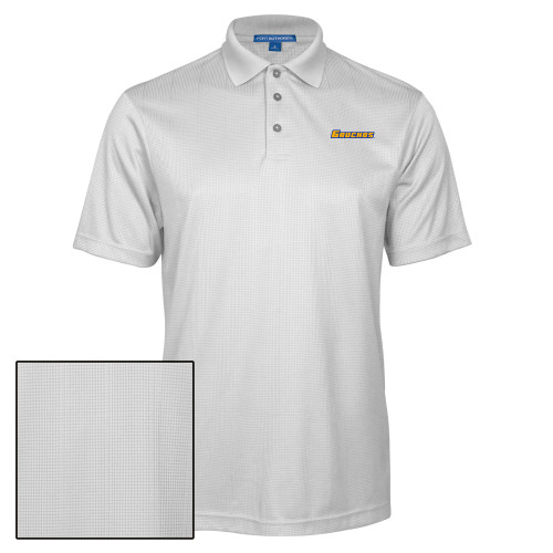  White Performance Fine Jacquard Polo - Gauchos Wordmark Embroidery