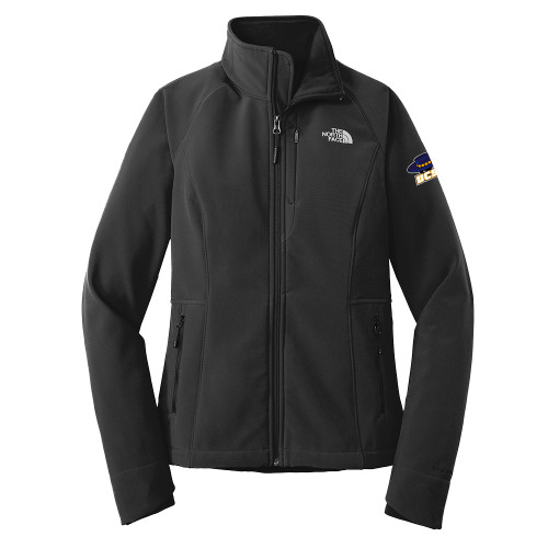  The North Face Womens Black Apex Barrier Softshell Jacket - Athletic Mark Embroidery