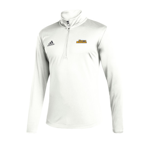  Adidas White Entrada 1/4 Zip - Santa Barbara Wordmark Embroidery