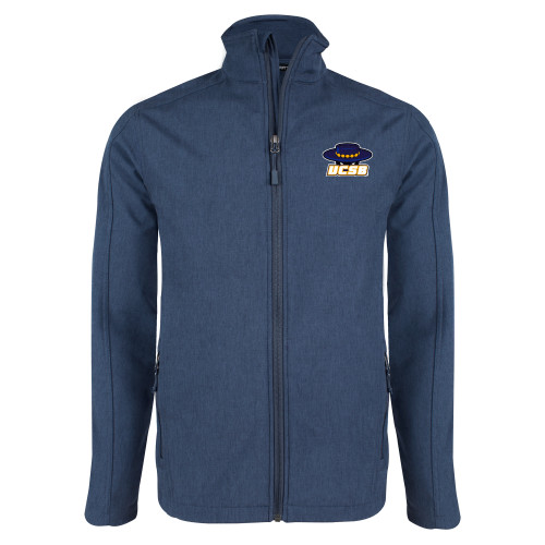  Navy Heather Softshell Jacket - Athletic Mark Embroidery