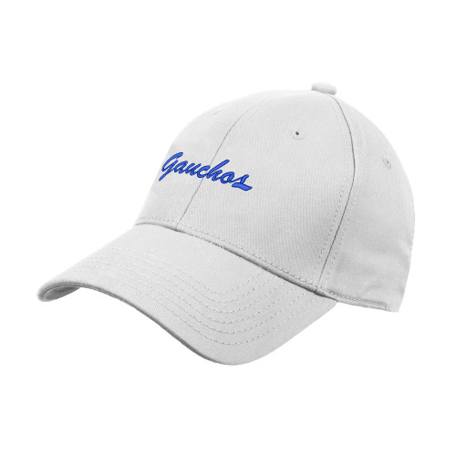  White Structured Adjustable Pro Style Hat - Gauchos Script