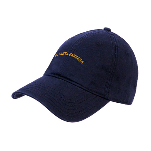  Navy Unstructured Adjustable Low Profile Hat - Arched Design