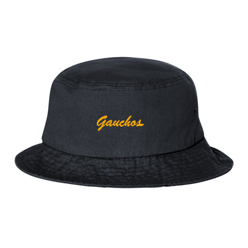  Sportsman Black Bucket Hat - Gauchos Script