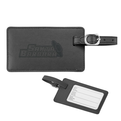  Neoskin Black Luggage Tag - Santa Barbara Wordmark Engraved