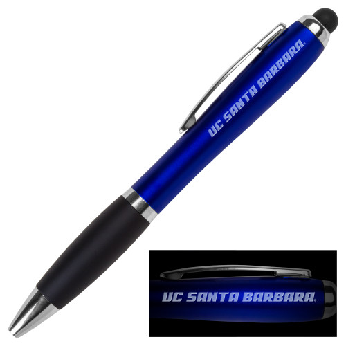  LIGHT UP LOGO Royal Stylus Pen - Flat Wordmark Engraved