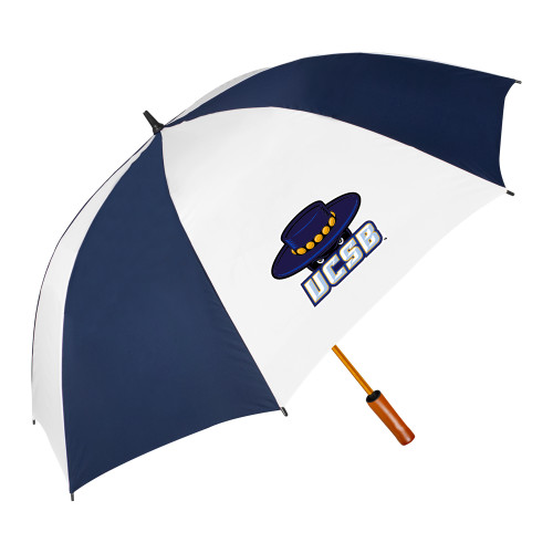 64 Inch Navy/White Umbrella - Athletic Mark