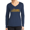 Thumbnail image for  Womens Navy Performance Long Sleeve V Neck Shirt