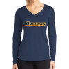 Thumbnail image for  Womens Navy Performance Long Sleeve V Neck Shirt