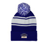 Thumbnail image for  Royal/White Two Tone Knit Pom Beanie w/Cuff
