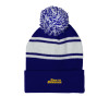 Thumbnail image for  Royal/White Two Tone Knit Pom Beanie w/Cuff