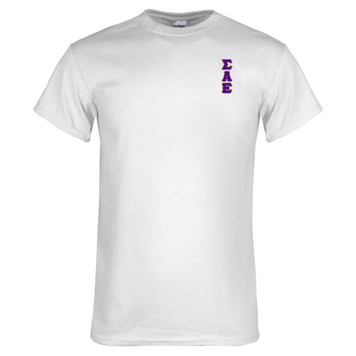 White T Shirt-Tackle Twill Stacked