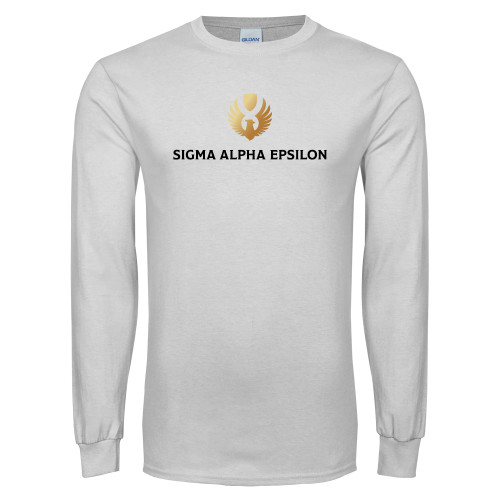 White Long Sleeve T Shirt-Primary Mark
