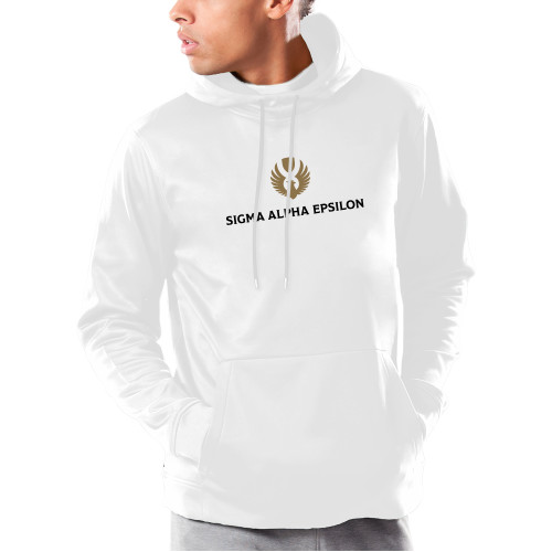 Under Armour White Armour Fleece Hoodie-Primary Mark