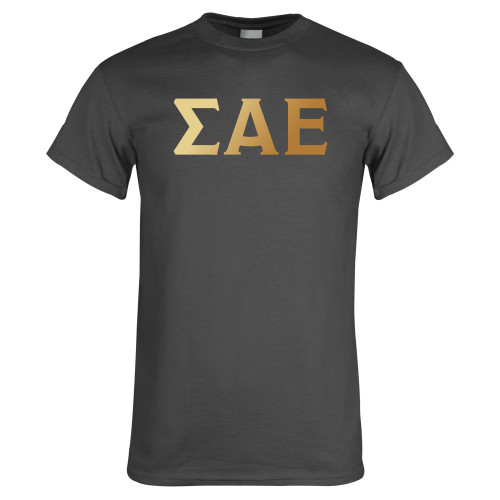 Charcoal T Shirt-Greek Letters