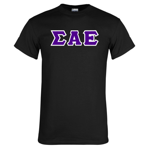 Black T Shirt-Greek Style Letters