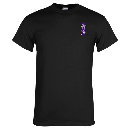 Black T Shirt-Tackle Twill Stacked
