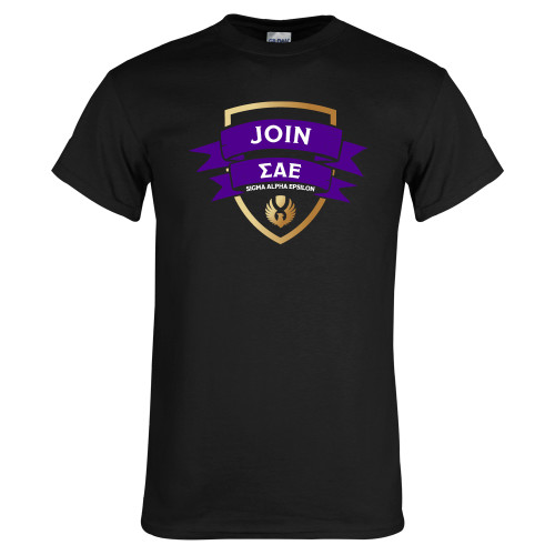 Black T Shirt-Join SAE Shield