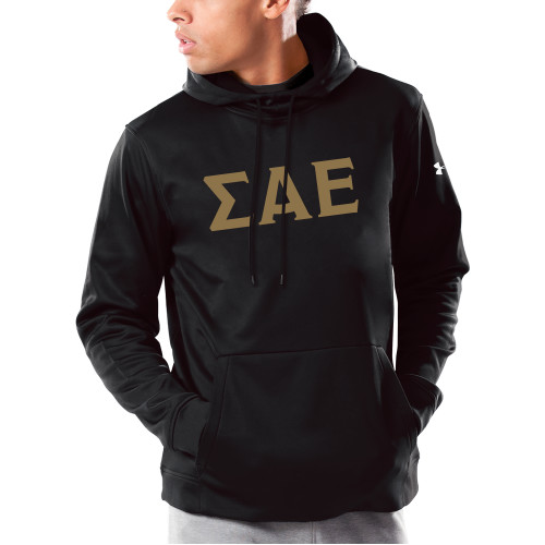 Under Armour Black Armour Fleece Hoodie-Greek Letters