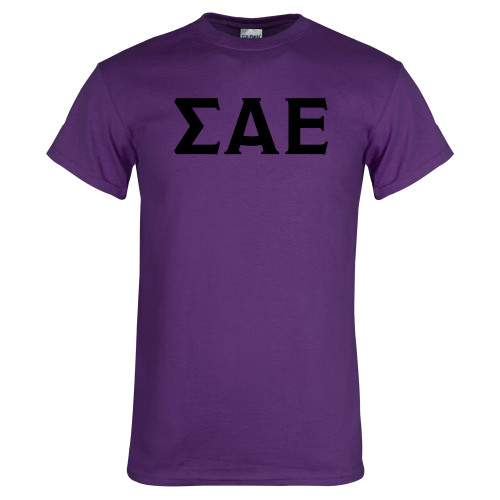 Purple T Shirt-Greek Letters