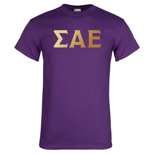 Purple T Shirt-Greek Letters