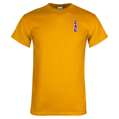 Gold T-Shirt-Tackle Twill Stacked
