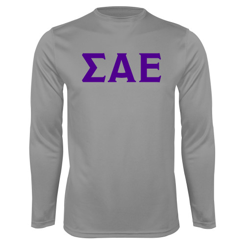 Steel Performance Longsleeve Shirt-Greek Letters
