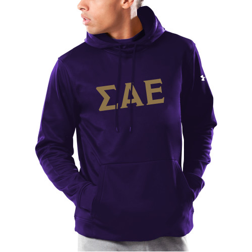 Under Armour Purple Armour Fleece Hoodie-Greek Letters