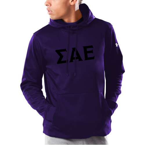 Under Armour Purple Armour Fleece Hoodie-Greek Letters
