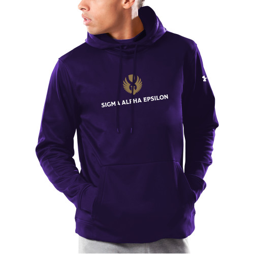 Under Armour Purple Armour Fleece Hoodie-Primary Mark