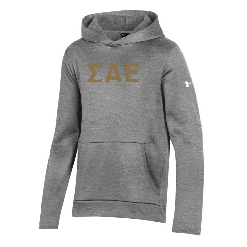 Under Armour Youth Grey Fleece Hoodie-Greek Letters